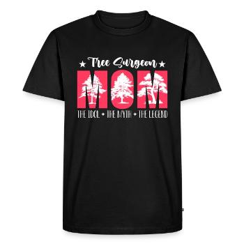 Tree Surgeon Mom The Idol The Myth Tree Climber - Men's Premium Organic T-Shirt - black - Front - Nico (187cm)
