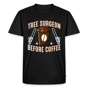 Chirurgien des arbres avant arboriculteur de café Amateur de café - T-shirt Premium bio Homme - noir - Devant - Nico (187cm)