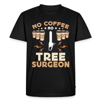 Chirurgien des arbres Pas de café Pas d'amateur de café pour le travail du bois - T-shirt Premium bio Homme - noir - Devant - Nico (187cm)