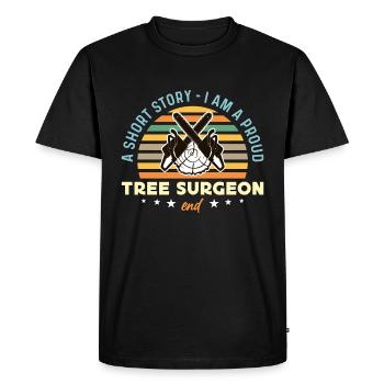 Tree Surgeon A Short Story I Am A Tree Trimmer - Men's Premium Organic T-Shirt - black - Front - Nico (187cm)