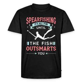 Chasse sous-marine C’est amusant jusqu’à la plongée sous-marine - T-shirt Premium bio Homme - noir - Devant - Nico (187cm)