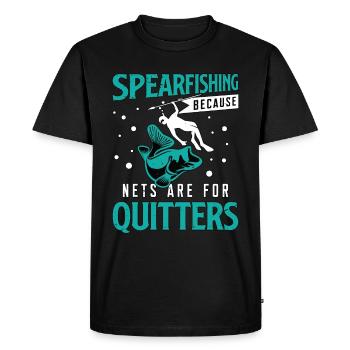 Pêche sous-marine parce que les filets sont des pêcheurs en apnée - T-shirt Premium bio Homme - noir - Devant - Nico (187cm)