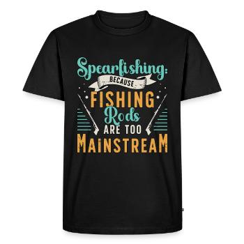 Chasse sous-marine parce que cannes à pêche amateur de pêche - T-shirt Premium bio Homme - noir - Devant - Nico (187cm)