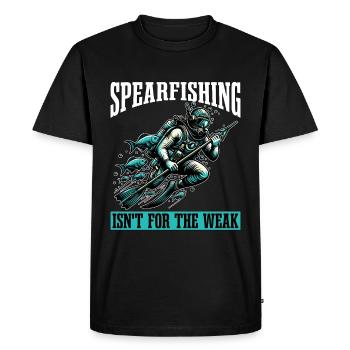 La chasse sous-marine n’est pas pour les amateurs de pêche faibles - T-shirt Premium bio Homme - noir - Devant - Nico (187cm)