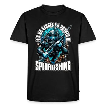 Chasse sous-marine Ce n’est un secret pour personne que je préfère faire de la plongée en apnée - T-shirt Premium bio Homme - noir - Devant - Nico (187cm)