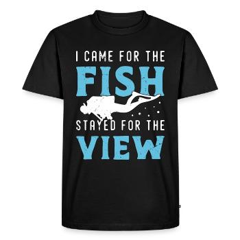 Snorkeling Je suis venu pour le poisson Resté pour la plongée - T-shirt Premium bio Homme - noir - Devant - Nico (187cm)