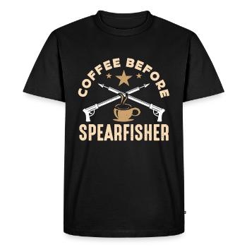 Café de chasse sous-marine avant l’apnée Amateur de café - T-shirt Premium bio Homme - noir - Devant - Nico (187cm)