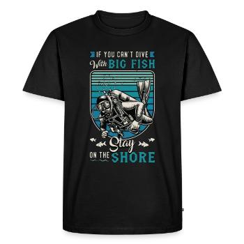 Plongée sous-marine si vous ne pouvez pas plonger avec la natation - T-shirt Premium bio Homme - noir - Devant - Nico (187cm)