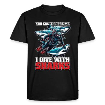 Plongée sous-marine Vous ne pouvez pas me faire peur Nageur de plongée en apnée - T-shirt Premium bio Homme - noir - Devant - Nico (187cm)