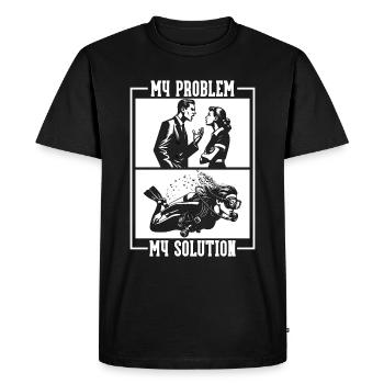 Plongée sous-marine Mon problème Mon pictogramme Maman Snorkeler - T-shirt Premium bio Homme - noir - Devant - Nico (187cm)