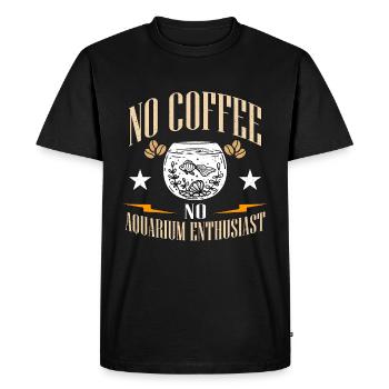 Passionné d’aquarium Pas de café pas de café Aquascape - T-shirt Premium bio Homme - noir - Devant - Nico (187cm)