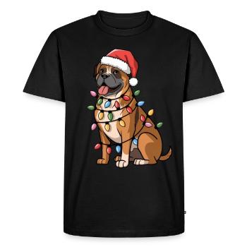 Cane Corso Christmas Lights Xmas Dogs Gifts - Men's Premium Organic T-Shirt - black - Front - Nico (187cm)
