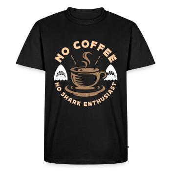 Requin Enthousiaste Pas de café Apnée Amateur de café - T-shirt Premium bio Homme - noir - Devant - Nico (187cm)