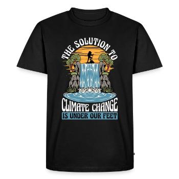 Environmental Scientist The Solution Agriculturist - Men's Premium Organic T-Shirt - black - Front - Nico (187cm)