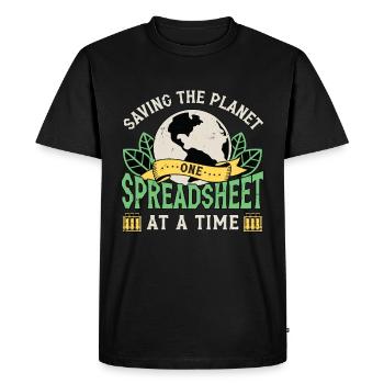 Environmental Science Saving The Environmentalist - Men's Premium Organic T-Shirt - black - Front - Nico (187cm)