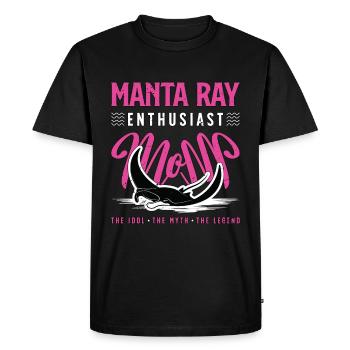 Passionnée de raies manta Maman L’idole Biologie marine - T-shirt Premium bio Homme - noir - Devant - Nico (187cm)