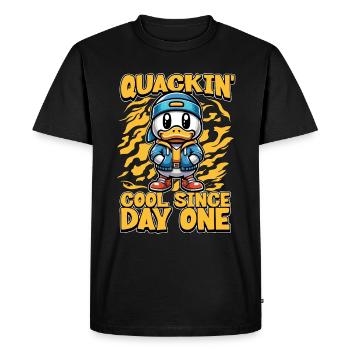 Canard colvert cancanine cool depuis l’amateur de canard - T-shirt Premium bio Homme - noir - Devant - Nico (187cm)