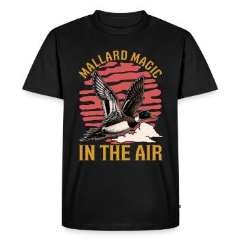 Mallard Magic In The Air Water Bird Mallard Duck - Men's Premium Organic T-Shirt - black - Front - Nico (187cm)