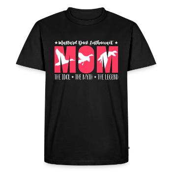 Canard colvert passionné Maman L’idole Amoureuse des animaux - T-shirt Premium bio Homme - noir - Devant - Nico (187cm)