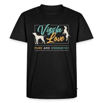 Vizsla Love Pure And Energetic Pet Owner Dog Lover - Men's Premium Organic T-Shirt - black - Front - Nico (187cm)