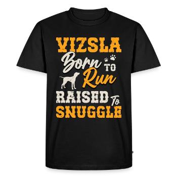 Vizsla Born To Run Élevé pour câliner le propriétaire d’un animal de compagnie - T-shirt Premium bio Homme - noir - Devant - Nico (187cm)