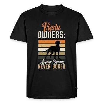 Vizsla Owners Always Chasing Pet Owner Vizsla Dog - Men's Premium Organic T-Shirt - black - Front - Nico (187cm)