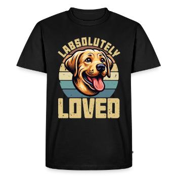 Labrador Retriever Labsolutely Loved Dog Owner - Men's Premium Organic T-Shirt - black - Front - Nico (187cm)