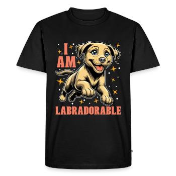 Labrador Retriever I Am Labradorable Sports canins - T-shirt Premium bio Homme - noir - Devant - Nico (187cm)
