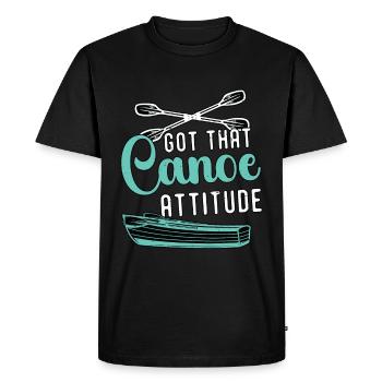 Le canoë a cette attitude de canoë aime la navigation de plaisance - T-shirt Premium bio Homme - noir - Devant - Nico (187cm)