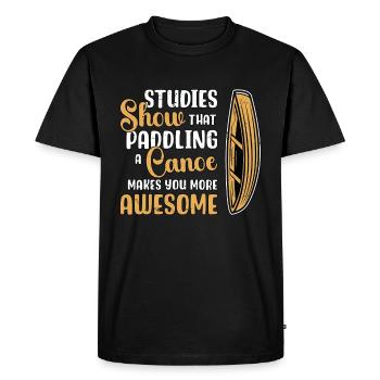 Canoeing Studies Show That Paddling Loves Boating - Men's Premium Organic T-Shirt - black - Front - Nico (187cm)