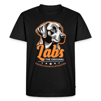 Labrador Retriever Labs The Original Animal Lover - Men's Premium Organic T-Shirt - black - Front - Nico (187cm)