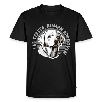 Labrador Retriever Lab Tested Human Animal Lover - Men's Premium Organic T-Shirt - black - Front - Nico (187cm)