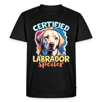 Labrador Retriever Certified Labrador Dog Owner - Men's Premium Organic T-Shirt - black - Front - Nico (187cm)