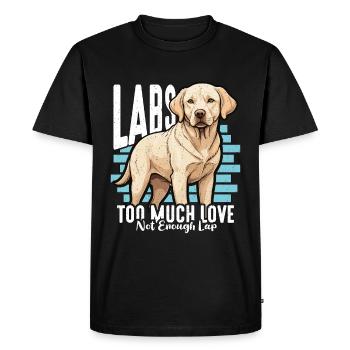 Labrador Retriever Labs Too Much Love Dog Owner - Men's Premium Organic T-Shirt - black - Front - Nico (187cm)