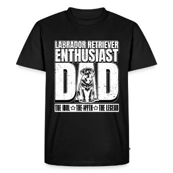 Labrador Retriever Passionné Papa L’éleveur de chiens - T-shirt Premium bio Homme - noir - Devant - Nico (187cm)