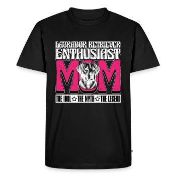 Labrador Retriever Enthusiast Mom The Animal Lover - Men's Premium Organic T-Shirt - black - Front - Nico (187cm)