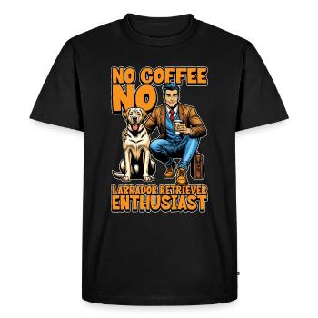 Labrador Retriever No Coffee Dog Sports Coffee - Men's Premium Organic T-Shirt - black - Front - Nico (187cm)