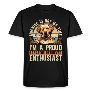 Labrador Retriever Morning n’est pas un éleveur de chiens - T-shirt Premium bio Homme - noir - Devant - Nico (187cm)