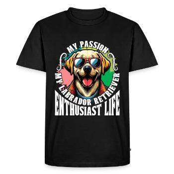 Labrador Retriever My Passion My Animal Lover - Men's Premium Organic T-Shirt - black - Front - Nico (187cm)