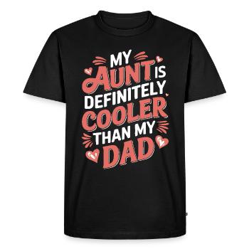 Ma tante est définitivement plus cool que les cadeaux de mon père - T-shirt Premium bio Homme - noir - Devant - Nico (187cm)
