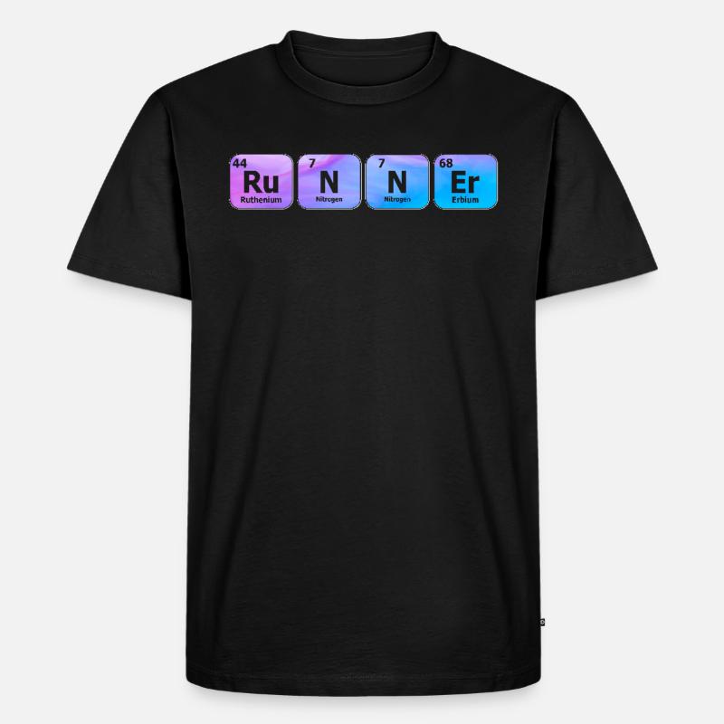 Runner Periodic Table - Männer Premium Bio T-Shirt - Schwarz