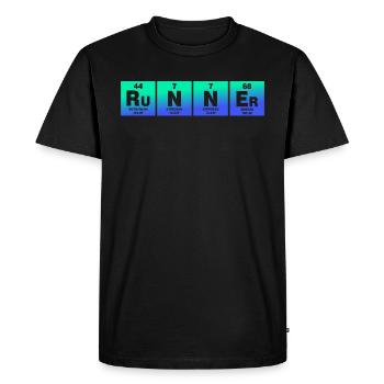 Runner Periodic Table Chart - Men's Premium Organic T-Shirt - black - Front - Nico (187cm)