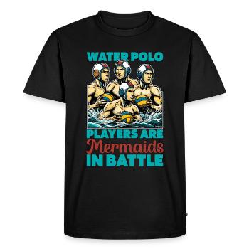 Water Polo Players Are Mermaids In Water Sports - Men's Premium Organic T-Shirt - black - Front - Nico (187cm)