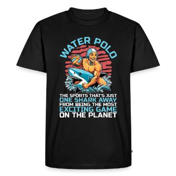 Water-polo : le sport qui n’est qu’un des sports nautiques - T-shirt Premium bio Homme - noir - Devant - Nico (187cm)