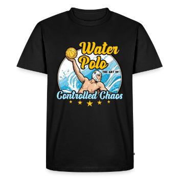 Water-polo : l’art du chaos contrôlé : les sports de balle - T-shirt Premium bio Homme - noir - Devant - Nico (187cm)