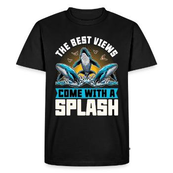 Whale Watching The Best Views Come With Sea Lover - Men's Premium Organic T-Shirt - black - Front - Nico (187cm)