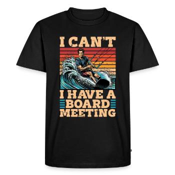 Kitesurf Je ne peux pas J’ai une planche Sports nautiques - T-shirt Premium bio Homme - noir - Devant - Nico (187cm)