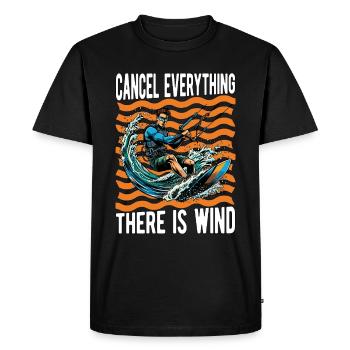 Kiteboarding Cancel Everything There Windsurfing - Men's Premium Organic T-Shirt - black - Front - Nico (187cm)