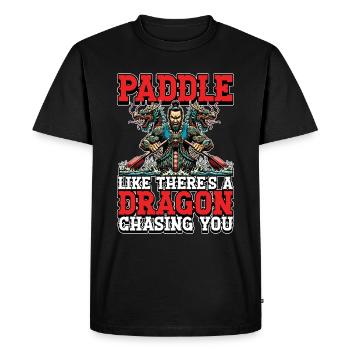 Dragon Boating Paddle Like There's Water Sports - Men's Premium Organic T-Shirt - black - Front - Nico (187cm)