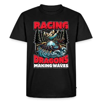 Dragon Bateau Course Dragons Faire des sports nautiques - T-shirt Premium bio Homme - noir - Devant - Nico (187cm)